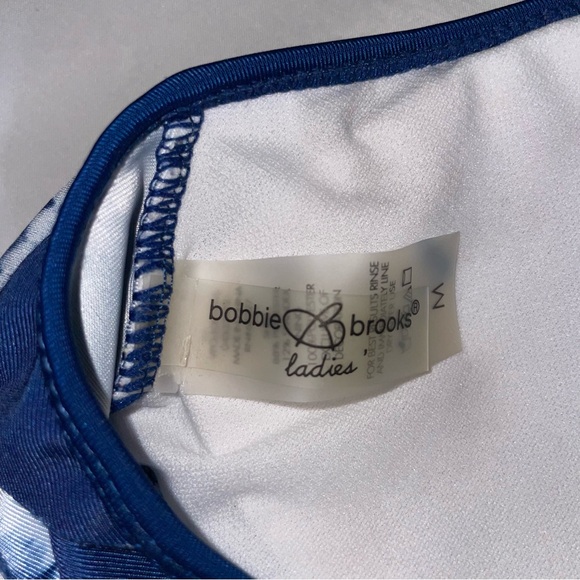 Bobbie Brooks Tie Dye Stripe Flounce Front Halter Tie Swim Top Women’s Medium - Picture 9 of 10